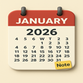 January 2026 Calendar